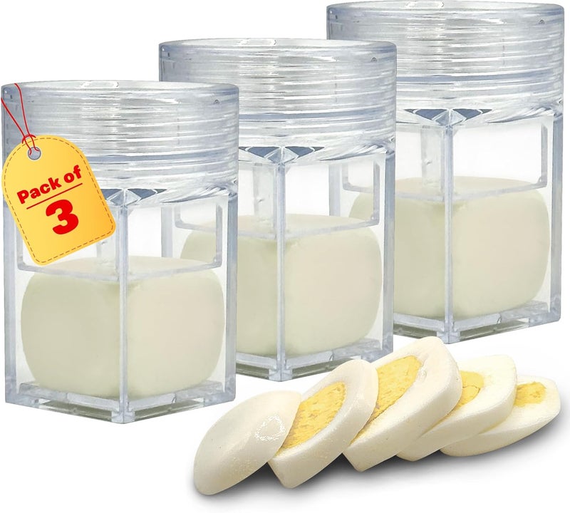 Eggssentials Pack of 3 Egg Shaper - Egg Cuber Square Egg Mold - Hard Boiled Eggs Maker for Square Boiled Eggs Egg Dicer for Eggs - Boiled Egg Mold Egg Press. - Image 1